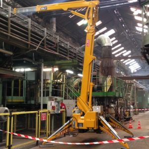Intervention électrique industrielle en hauteur avec nacelle